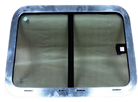 Janela Corrediça -de correr - em vidro temperado INMETRO - cor aluminio polido