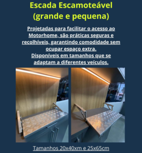 Escada Escamoteavel - Fremac - RioBikeRV - Conquista RV Trailer Motorhome - medidas